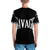 back view of Napoli Savage men's black t-shirt, featuring bold 'Savage' graphic print