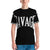 Front view of Napoli Savage men's black t-shirt, featuring bold 'Savage' graphic print