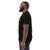 Side view of the black Napoli Brand Signature unisex t-shirt